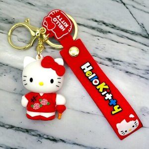 New Hello Kitty Keychain Anime Sanrio Chain Car Accessories Gift for Kids Women